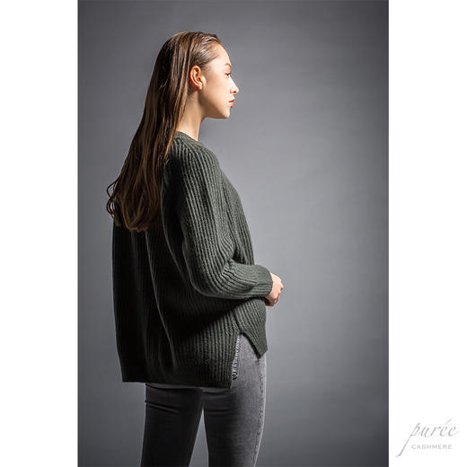 #1988 The Fishermen Set 重磅粗织毛衣套装(毛衣+小围巾) 苍柏绿 商品图2