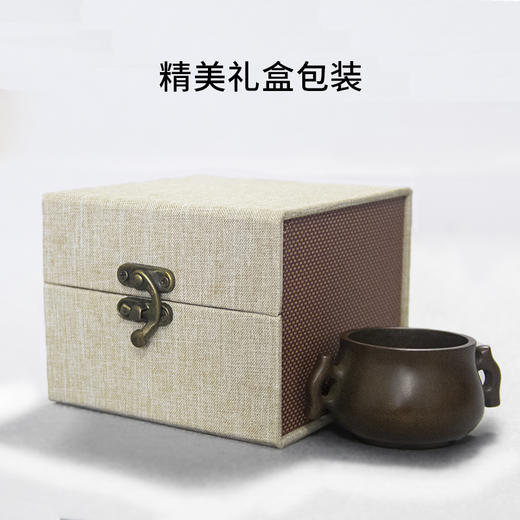 香炉丨铜制仿古戟耳圈足香炉 戟耳彛炉 线香炉 宣德炉铜炉香炉供佛 家用 商品图4