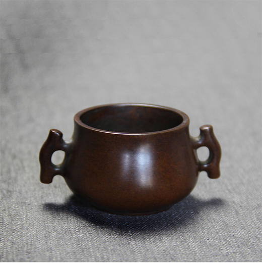 香炉丨铜制仿古戟耳圈足香炉 戟耳彛炉 线香炉 宣德炉铜炉香炉供佛 家用 商品图2