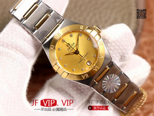 3S欧mi茄第五代星座系列，29mm，升级版8700机芯甲板搭载与正品一致的避震器，甲板内部沿用极为稳定的nh05机芯;全新的台湾石托使字面更加细腻，女士腕表，自动机械机芯，精钢表带，透底。 商品图3