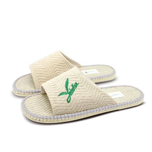 【买麻鞋，雅路人】防脚臭，经典款亚麻绣花手工拖鞋YT001 商品图3