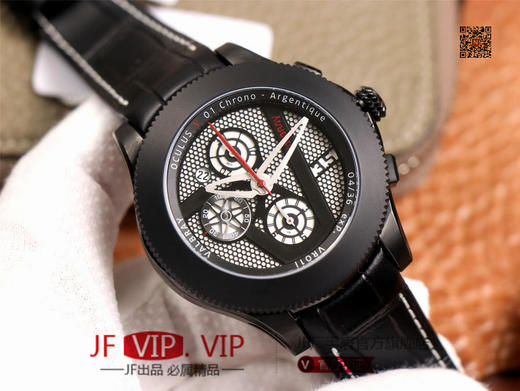 TNK徕卡100周年Valbray EL腕表，采用原装功能相同的计码机芯 7750自动机械 46mm的直径，只要转动手表就可以控制“光圈”大小 ，男士腕表，自动机械机芯，皮表带，透底。 商品图5