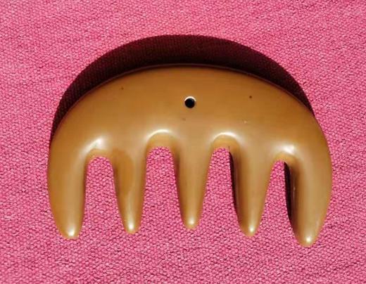 珍藏级 全黄|黄斑砭石五齿梳|远红外|超声波|比翡翠玉石的能量强很多|古代贡品|皇室专享 商品图6