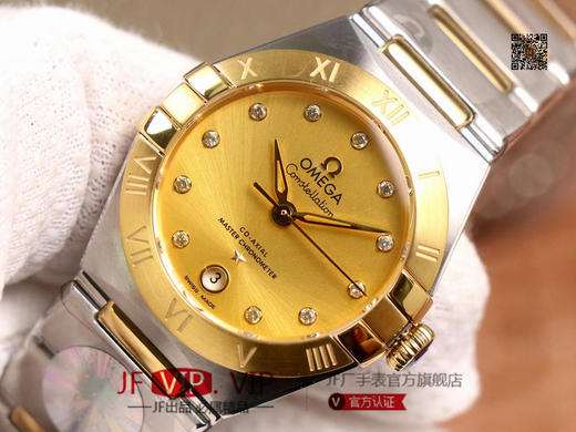 3S欧mi茄第五代星座系列，29mm，升级版8700机芯甲板搭载与正品一致的避震器，甲板内部沿用极为稳定的nh05机芯;全新的台湾石托使字面更加细腻，女士腕表，自动机械机芯，精钢表带，透底。 商品图4