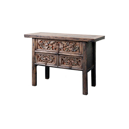 雕花三屉桌 Table with 3 drawers QB17080106 商品图0