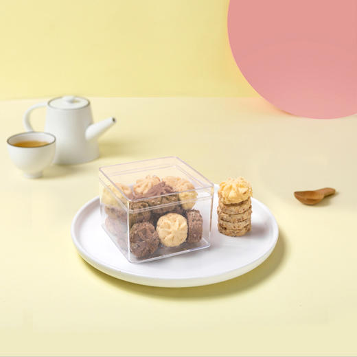 喇叭花280ml一次性千层水果蛋糕盒709ml方形豆乳水果盒带盖饼干送贴纸 商品图4