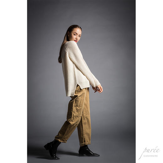 #1988 The Fishermen Set 重磅粗织毛衣套装(毛衣+小围巾) 奶白 商品图5