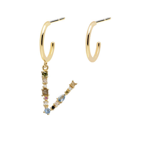 北京仓｜PD Paola-Letter-字母 V 耳环（不对称）  [西班牙设计师] 商品图0