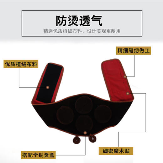 「 4联无烟植绒腹部灸衣 」舒适绒面，加厚防烫 商品图2