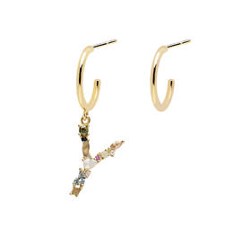 北京仓｜PD Paola-Letter-字母 Y 耳环（不对称）  [西班牙设计师]