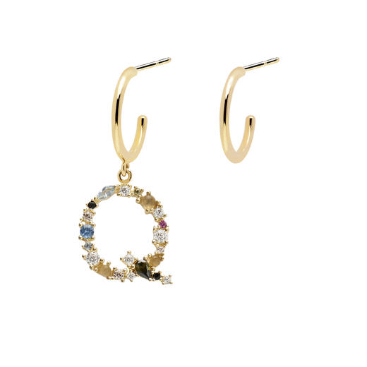 北京仓｜PD Paola-Letter-字母 Q 耳环（不对称）  [西班牙设计师] 商品图0