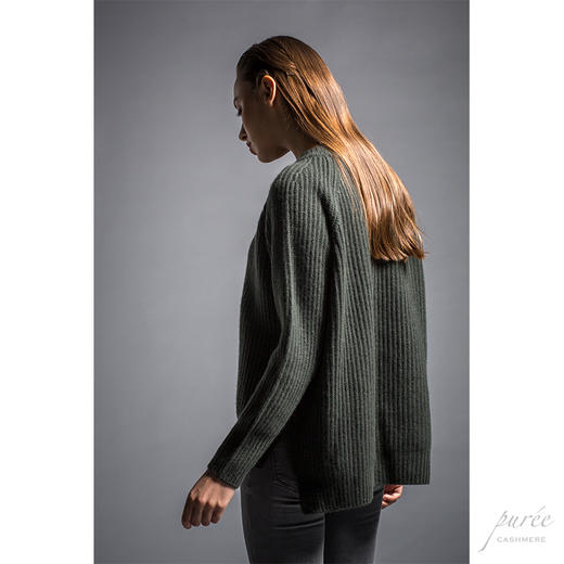 #1988 The Fishermen Set 重磅粗织毛衣套装(毛衣+小围巾) 苍柏绿 商品图1