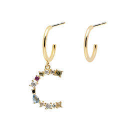北京仓｜PD Paola-Letter-字母 C 耳环（不对称）  [西班牙设计师]