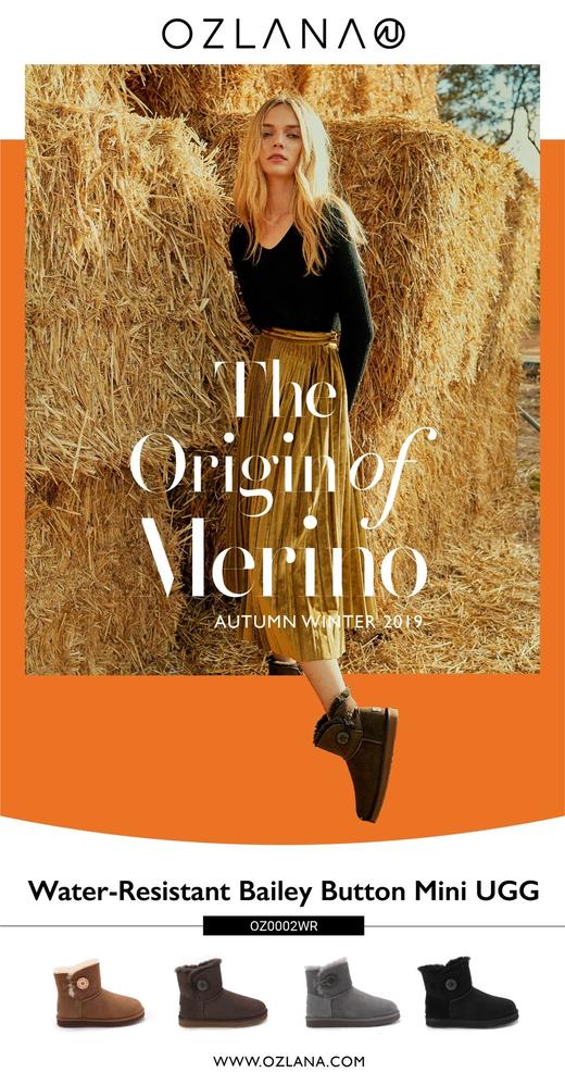 OZLANA  雪地靴系列 经典迷你厚底短筒雪地靴 商品图12