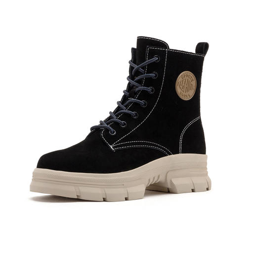 商场同款| 索菲娅秋冬松糕厚底防滑机车靴女靴SF94116030 商品图1