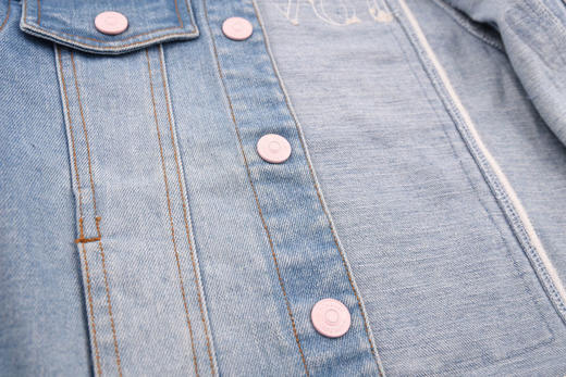 棉果果春秋季女童牛仔外套帽子可拆卸M122100220065 商品图11