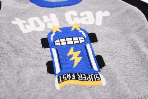 棉果果春秋季男童套头纯棉毛衫M112160520087 商品图3