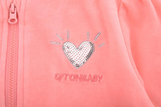 棉果果春秋季女童天鹅绒长袖外套M122100220137 商品图2