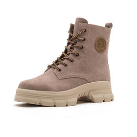 商场同款| 索菲娅秋冬松糕厚底防滑机车靴女靴SF94116030