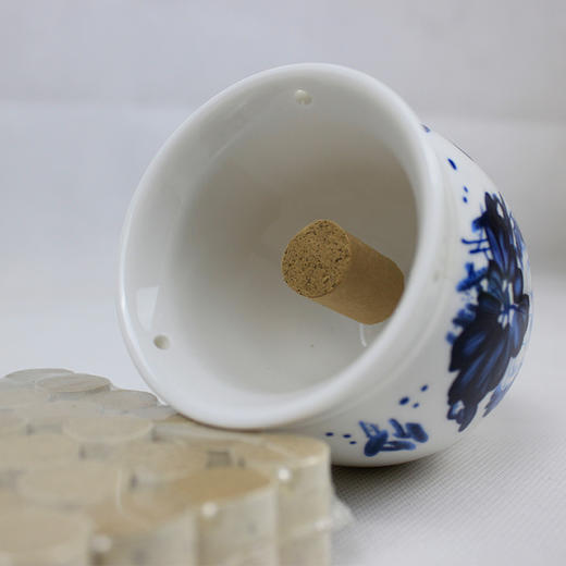 艾蓬轩蓝花 艾灸刮痧杯套盒 配精油艾柱 包邮 商品图3