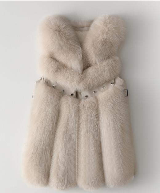 hhdye1909c时尚女士狐狸毛皮草马甲高档外套