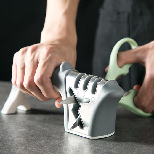 居家家多功能磨刀器手动磨刀石磨刀棒家用菜刀开刃器磨剪刀神器