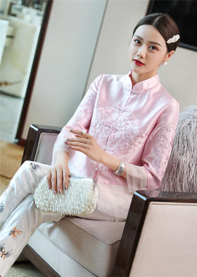 QZ-19275秋季新款中国风刺绣女装长袖上衣