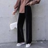 金丝绒阔腿裤女秋冬垂坠感高腰宽松直筒拖地长裤子垂感休闲运动裤七夕情人节 商品缩略图1