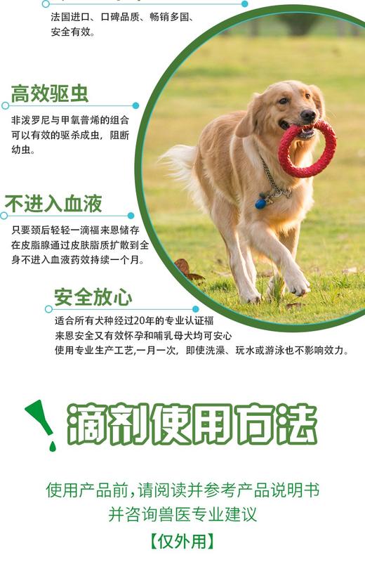 福来恩犬用体外驱虫滴剂 3支/盒JPY带授权招加盟代理 商品图6