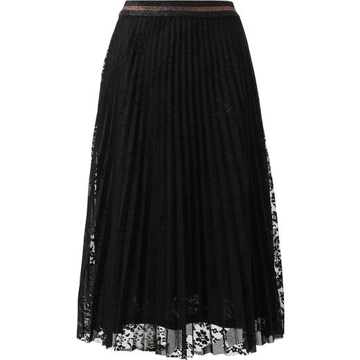 乔万尼半身裙冬季时尚气质百褶裙黑色显瘦中长款a字裙EN4D767 商品图4