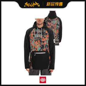 686 1920 Waterproof Hoody Solar Orange Acid Trip M
