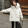 XY9202时尚貉子毛领羽绒服女2019宽松短款加厚白鸭绒冬装爆款小个子外套 商品缩略图0