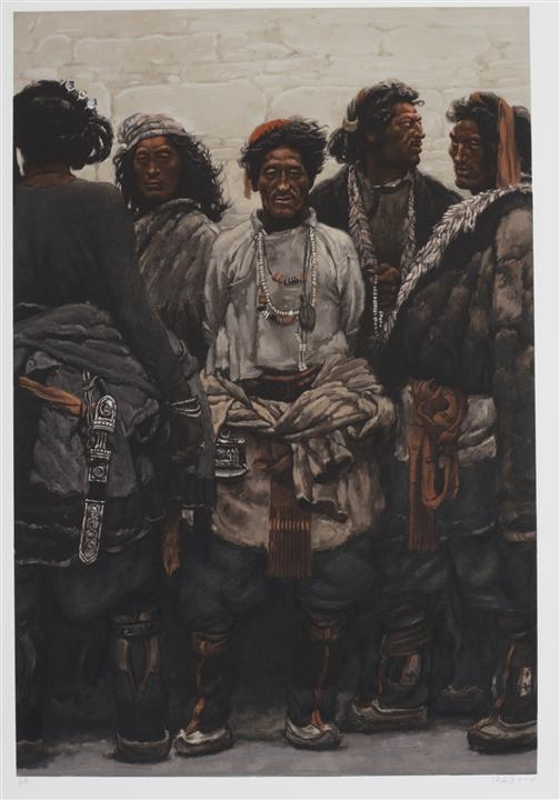 康巴汉子——陈丹青签名版版画（58X76CM）#此商品参加第十一届北京惠民文化消费季 商品图0