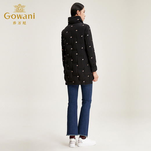 乔万尼冬季白鸭绒羽绒服中长款时尚休闲双面穿外套女EN4T870 商品图3