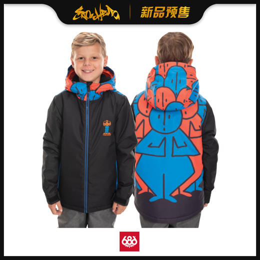 686 1920  boys Forest Insulated Jacket Black Colorblock S 商品图0