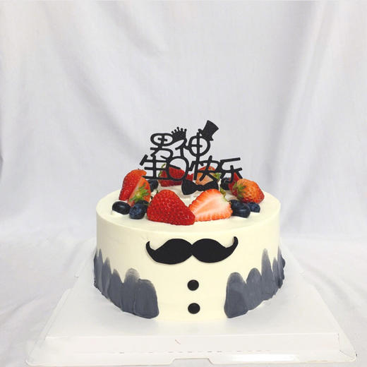 男神的胡子法国动物奶油水果夹心蛋糕