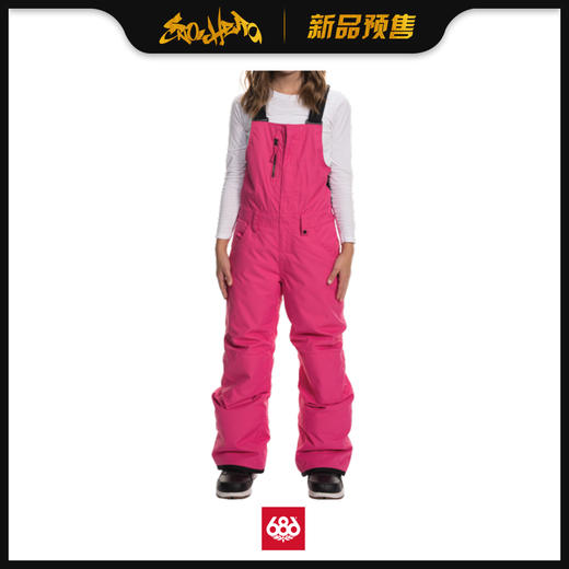 686 1920 GIRLS Sierra Insulated Bib Lilac Rose S 商品图0