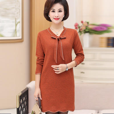 QJ 1006 秋冬中长款羊毛衫连衣裙 商品图2