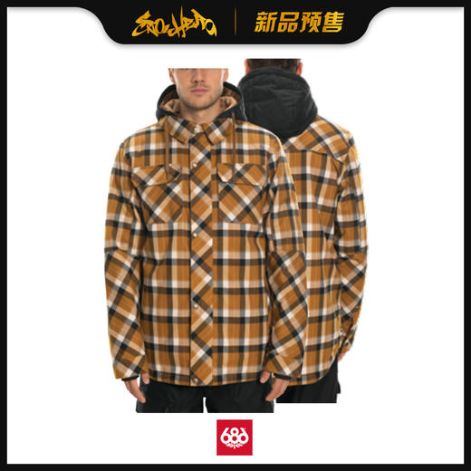 686 1920  MNS Woodland Insulated Jacket Golden Brown Plaid M 商品图0