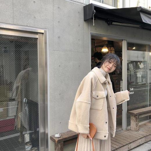 秋冬新款毛绒皮毛一体棉衣女宽松显瘦新款宽松毛绒夹克上衣 商品图1