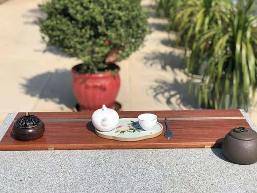 红桥红  家具严选  缅甸花梨(大果紫檀）  【沉铜茶盘】 商品图1