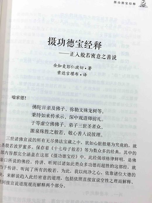 般若摄颂释 西藏藏文古籍出版社 麦彭仁波切著、索达吉堪布译 摄 释迦牟尼佛 颂 亲口宣说的一部佛经释释迦牟尼的故事 商品图6