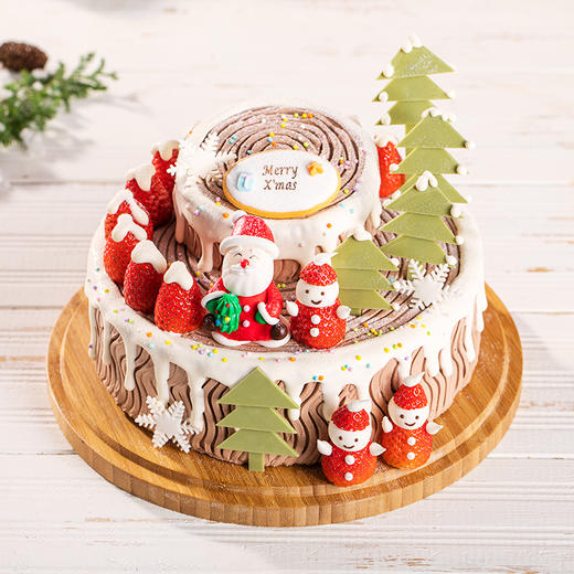 【圣诞节专款】圣诞树桩蛋糕（高州） 商品图0