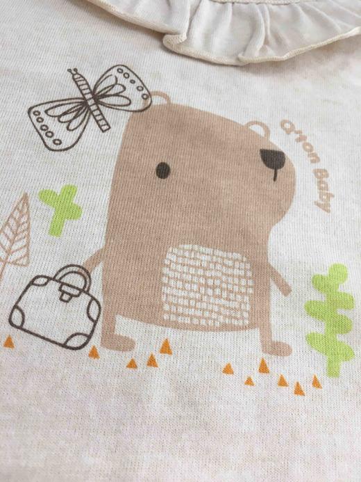 棉果果春秋季新疆彩棉纯棉飞边套头T恤M121140120011 商品图1