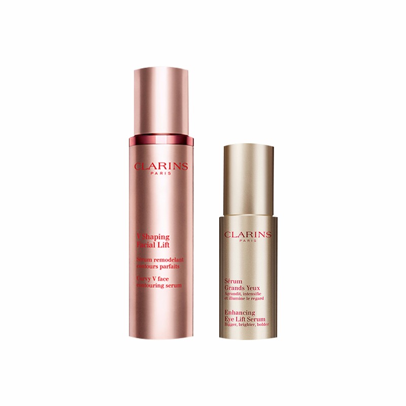 CLARINS/娇韵诗 提升精华组合 V脸精华塑颜紧致精华50ML+明眸紧致眼霜15ML 19年新版JPY带授权招加盟代理