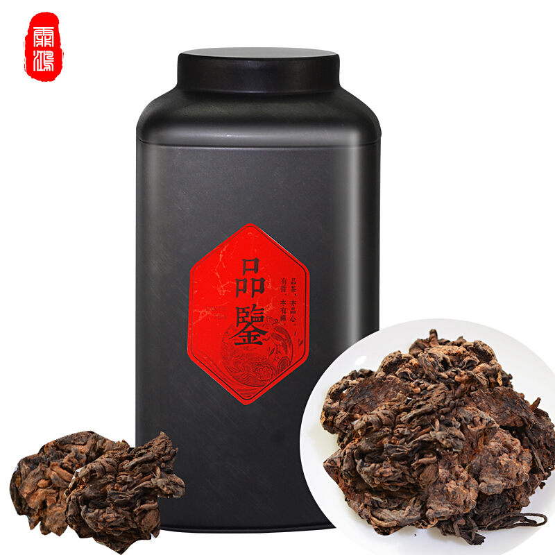 霏鸿茶叶 2003年勐海古树普洱茶熟茶 特级茶化石散茶老茶头散装250g