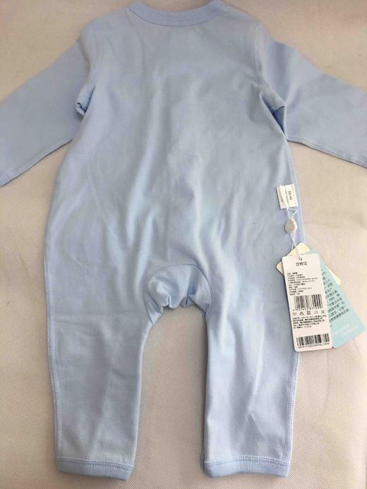 棉果果春秋季有机棉纱内衣对开连体衣M101722220039 商品图5