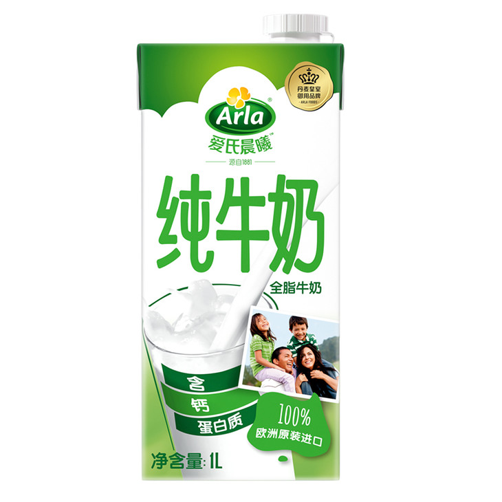 0# 爱氏晨曦 全脂牛奶 1l