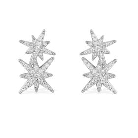 【品牌授权】法国 APM Monaco 银色大小星星耳钉 AE9784OX