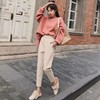 服装女装外套女韩版学生毛呢裤子女裤秋冬宽松直筒显瘦萝卜小脚休闲学生高腰哈伦长裤 商品缩略图2